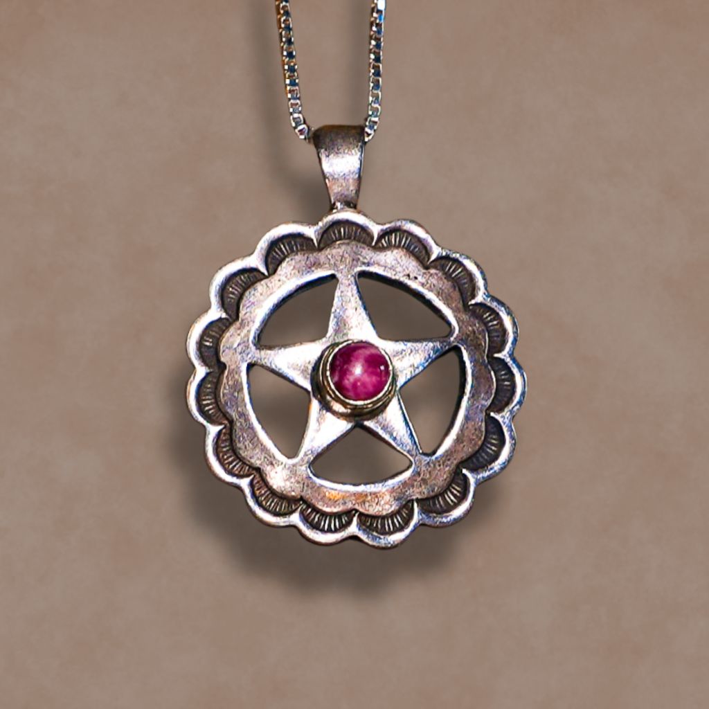 Don Lucas "Lone Star" Sterling Silver Pendant Purple