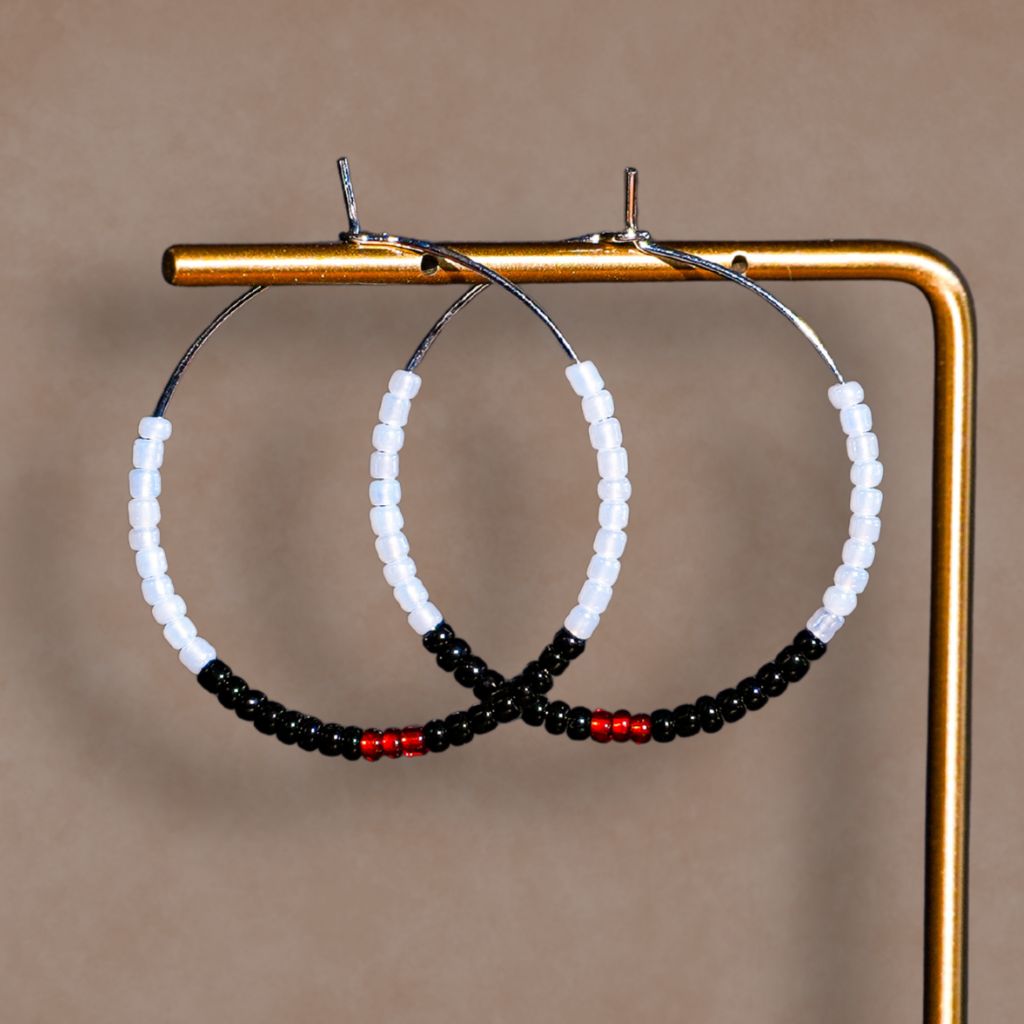 Four Roots Collective Beaded Hoop Earrings