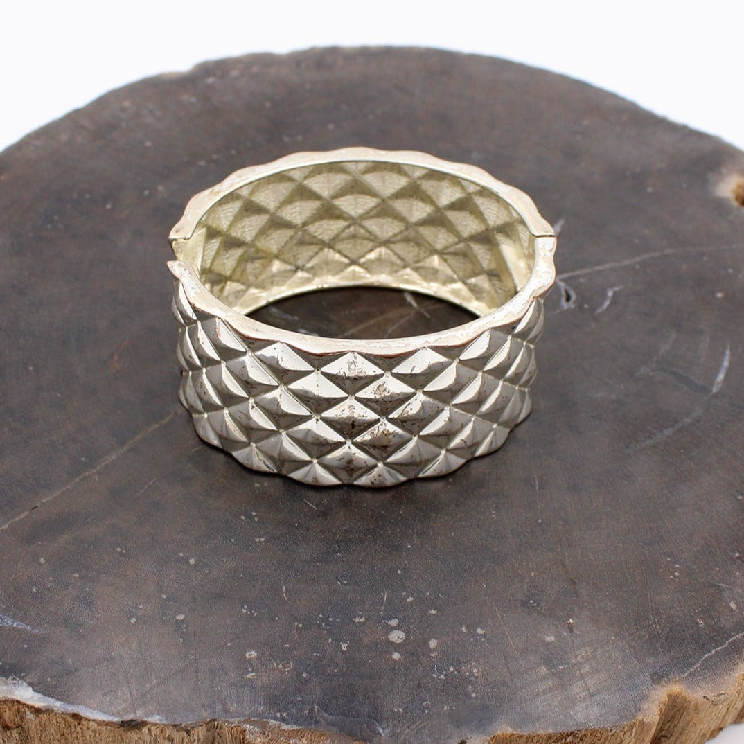 Silver Plate Geometric Cuff