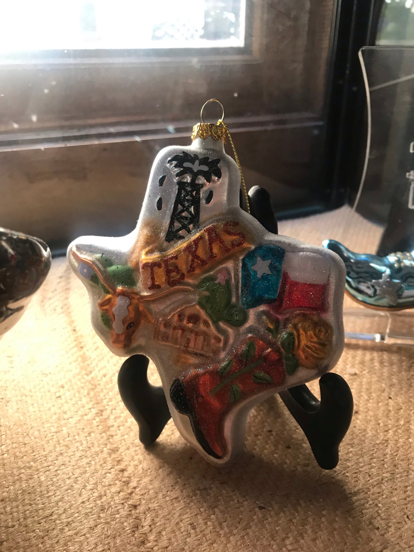 Texas State Glass Ornament