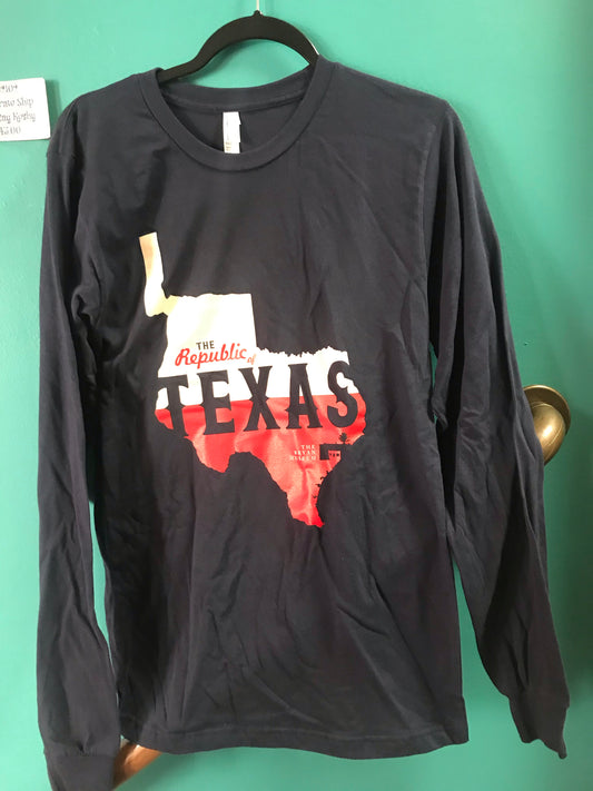 Republic of Texas Long Sleeve T-Shirt Navy/Red